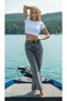 Palazzo Jeans 90's Charcoal Gray Lycra Super High Waist Wide Leg Loose Jeans Palazzo Trousers - 2