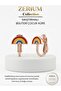 Girl's Clip-On Earrings – Rainbow Figured for Non-Pierced Ears - 3