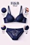 Women's Lace Supported Bra and Panty Set - Stylish Design Lingerie Set