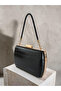 Black Color Matte Crocodile Patterned Chain Strap Women's Evening Dress Bag Wedding Engagement Graduation - 2