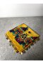 Mardin Yazması Mustard Yellow Sequined Hijab with Floral Pattern on the Ground - 5