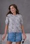 8514 Women's 100% Cotton Crew Neck Buttoned Lace Detailed Knitwear Cardigan - 3