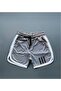 Men's Three Stripes Printed Crew Neck Oversize T-Shirt Shorts Set Sporty Summer 2-Piece Tshirt Shorts Kom - 3
