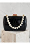 Black Color Matte Crocodile Patterned Chain Strap Women's Evening Dress Bag Wedding Engagement Graduation - 3