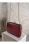 Burgundy Color Matte Leather Crocodile Patterned Women's Evening Dress Bag Wedding Engagement Graduation - 7