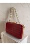 Burgundy Color Matte Leather Crocodile Patterned Women's Evening Dress Bag Wedding Engagement Graduation - 8