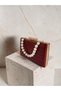 Burgundy Color Matte Leather Crocodile Patterned Women's Evening Dress Bag Wedding Engagement Graduation - 8