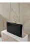 Black Color Matte Crocodile Patterned Chain Strap Women's Evening Dress Bag Wedding Engagement Graduation - 6