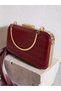 Burgundy Color Matte Leather Crocodile Patterned Women's Evening Dress Bag Wedding Engagement Graduation - 4