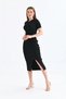 10139 Women's Crew Neck Camisole Slit Long Skirt Sweater Knitwear Top and Bottom Set - 4