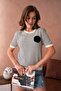 10153 Women's Crew Neck Appliqued Striped Knit Sweater - 3