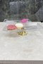 Kand Set of 2 Metal Footed Madlen Glass Presentation Plate & Treat Dessert Serving Plate - 4