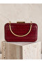 Burgundy Color Matte Leather Crocodile Patterned Women's Evening Dress Bag Wedding Engagement Graduation - 5