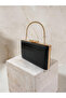Black Color Matte Crocodile Patterned Chain Strap Women's Evening Dress Bag Wedding Engagement Graduation - 2
