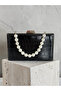 Black Color Matte Crocodile Patterned Chain Strap Women's Evening Dress Bag Wedding Engagement Graduation - 5