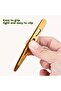 Professional 4-Piece Eyebrow Tweezers Set - Gold Color Stainless Steel Stylish Carrying Box Set - 5
