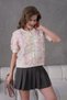 8513 Women's 100% Cotton Crew Neck Buttoned Lace Detailed Knitwear Cardigan - 4