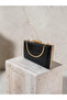 Black Color Matte Crocodile Patterned Chain Strap Women's Evening Dress Bag Wedding Engagement Graduation - 4