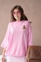 10729 Women's Crew Neck Embroidery Detail Oversize Trko Sweater - 2