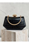 Black Color Matte Crocodile Patterned Chain Strap Women's Evening Dress Bag Wedding Engagement Graduation - 2