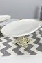 2-Piece Porcelain Gold Footed Oval Plate & Presentation Serving Plate - 3