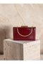 Burgundy Color Matte Leather Crocodile Patterned Women's Evening Dress Bag Wedding Engagement Graduation - 8