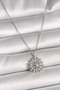 316L Steel Silver Color Chain Zircon Stone Sun Model Women's Necklace