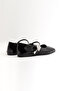 Int 501 Flat Sole Ballerinas with Stone Band Detail - 3