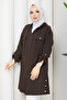 Women's Side Button Detailed Zipper Closure Cap - 5
