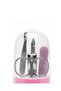 Nail Care Manicure Pedicure Set 4 Pieces Pink Compact Portable Design - 2