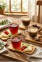 8-Piece 4-Person Double-Walled Cup and Bamboo Plate Espresso Tea Coffee Cup Set - 2