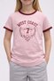 Burgundy-Powder Double Color Girls' 100% Cotton T-Shirt (2-9 Years) - 3