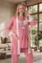 New Season Lace Detailed Summer 100% Cotton Special Design Maternity Dressing Gown Pajama Set 3-Piece Set - 6