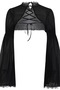 Bustier Blouse Chiffon Shirt Lace See-Through Top Jacket Gothic Retro - 2