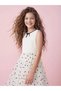 Ecru Crew Neck Polka Dot Girls' Tulle Dress from Güli̇s Gi̇yi̇m - 2