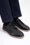 Men's Black Genuine Leather Daily Casual Lace-Up Rubber Sole Shoes – Porto - 2