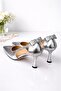 Women's 7 cm Silver Bow Evening Dress Shoes - 3