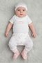 Toddlers Girl 10 Pieces Embroidered Bodysuit Set, White