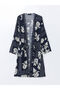 Nevavm Shawl Collar Patterned Oversize Women's Kimono with a Difference - 5