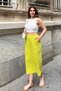 Women's Oil Green Pocketed Elastic Waist, Comfortable Full Fit, Sports Long Skirt 700-3503203 - 2