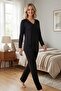 Mecit 6351 Black Women's Pajama Set - 2