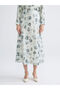 Lcwaikiki Classic Mixed Elastic Waist Floral A-Line Satin Skirt - 2