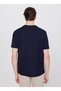 Crew Neck Navy Blue Men's T-Shirt W2610159410 Navy Blue T-Shirt - 5