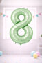 76 cm Retro Green 8 Number Age Balloon Foil Birthday Party Decoration