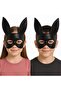 ®   Eva Rabbit Mask Made of Black Color Fabric Material 19X15 cm - 2