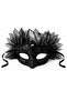 Black Stone Venetian Mask Luxury Tulle Party Mask - 3