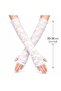 ®   Long Elegant Lace Gloves Fingerless White 35 cm