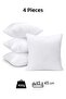 Set of 4 Silicone Filled Throw Pillows - 45X45 Square Decorative Pillow Set