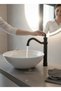 Matte Black Retro Bowl Sink Faucet High Model Bathroom Fixture Compatible with Bowls - 3