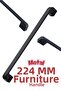 Radius Black Metal Furniture Handle 256 mm 25.6 cm Compatible Modern Kitchen Cabinet Drawer Handle 22.4 25.6 - 6